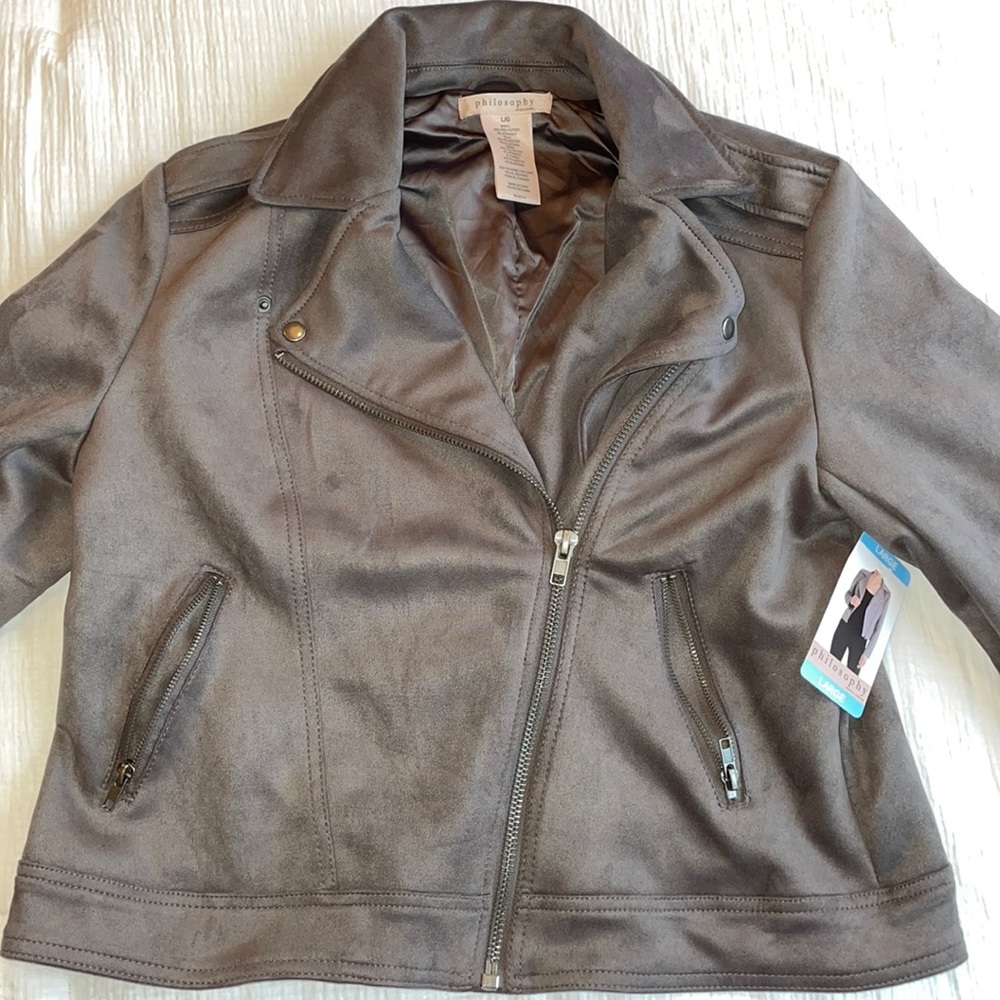 Gray philosophy jacket size large